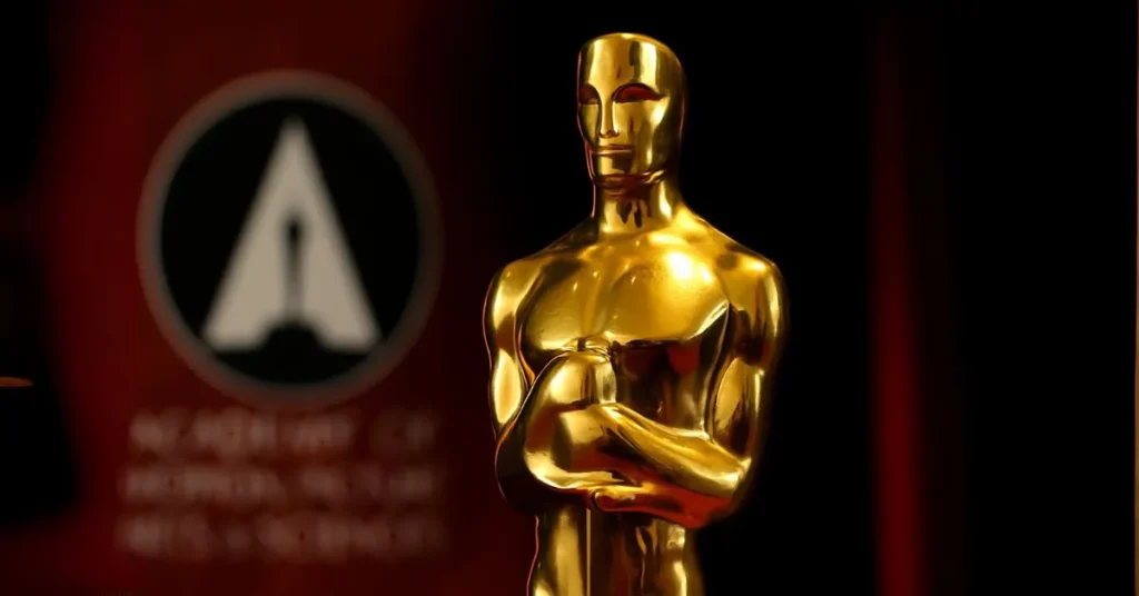 Oscar Award Winners List: Academy Award trophy close-up showcasing the golden statuette awarded to best films and artists since 1929