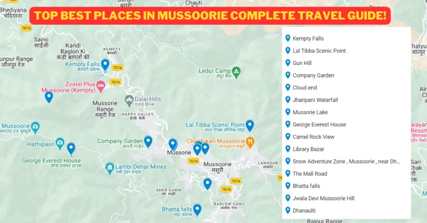 Top Best Places List In Mussoorie Complete Travel Guide! जानें क्यों मसूरी को कहा जाता है 'क्वीन ऑफ हिल्स'!