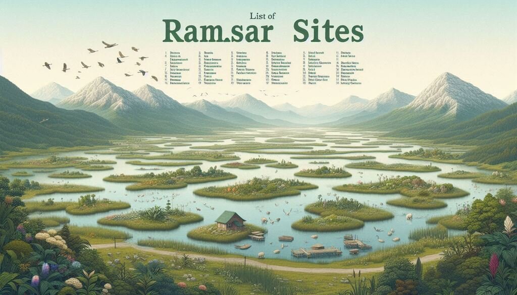 Updated Ramsar Sites 2024 - भारत के 82 रामसर स्थलों की सूची